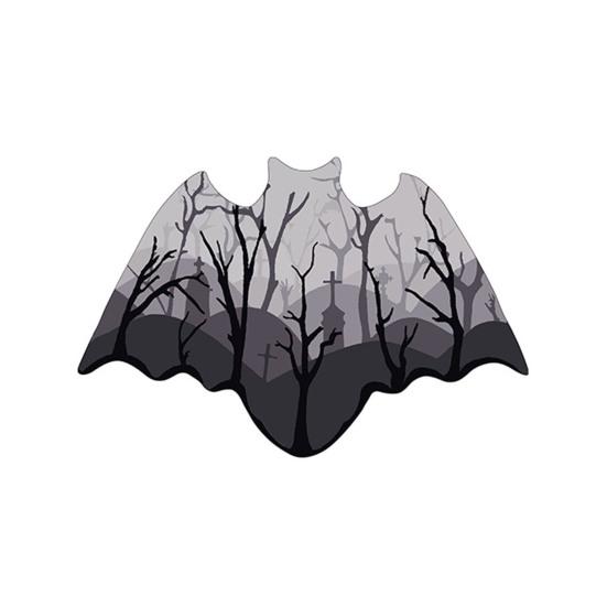 Хэллоуин Приветственный придверный коврик Полукруг Паутина Летучая мышь Череп Тыква Форма Напольный коврик Нескользящий Входной коврик для Парадной двери Крыльца Домашнее украшение