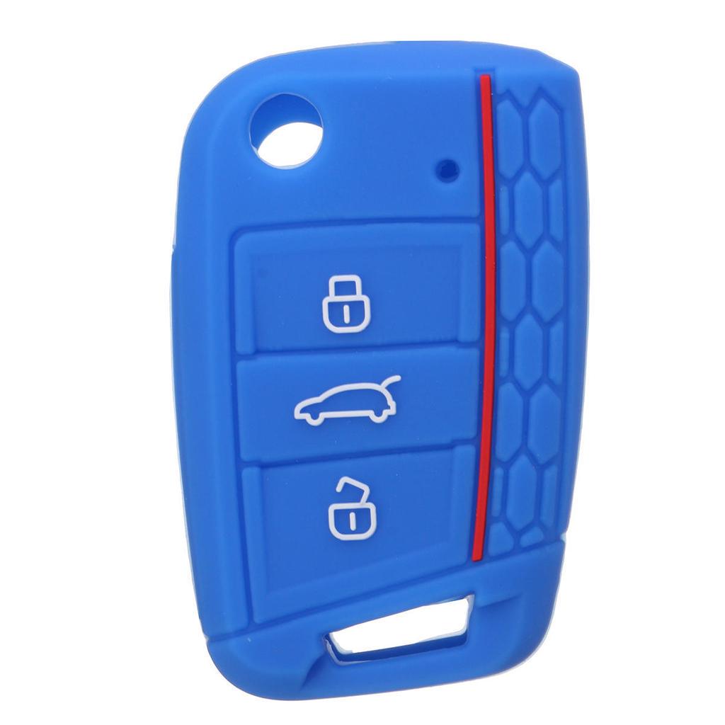 Силиконовый чехол для ключей с 3 кнопками, чехол-брелок для VW Golf 7 Mk7, аксессуары для защиты ключей автомобиля