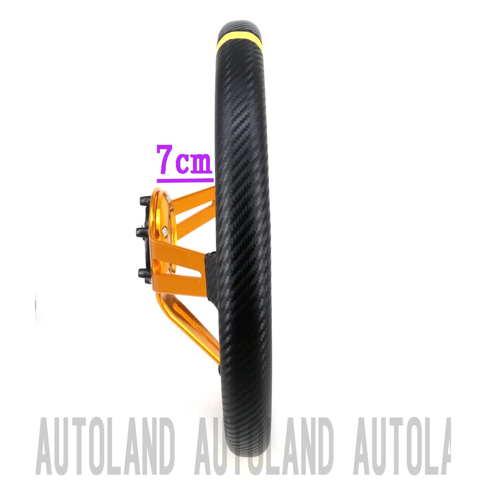 Спортивный руль ALTEED 350 мм Глубокий конус Золотые спицы с карбоновым волокном для автомобилей послепродажного обслуживания Колесо, Модель, Дизайн,