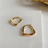 925 Серебряные геометрические золотые серьги для женщин, модные серьги, ювелирные изделия, предотвращающие аллергию, аксессуары для вечеринок, подарок