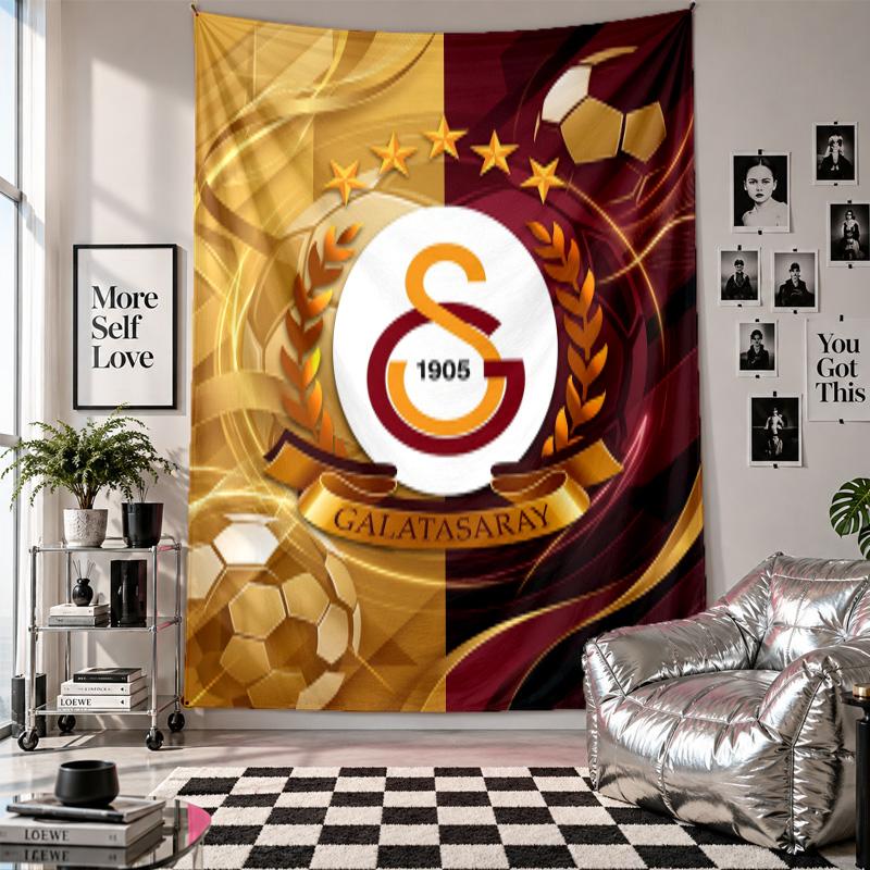 Galatasaray FC Wall Tapestry Home Decor Wall Hanging Cloth for Bedroom Living Room Background