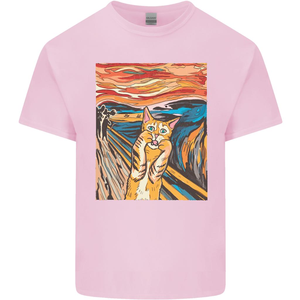 Cat Scream Painting Parody Unisexs Light Cotton TShirt