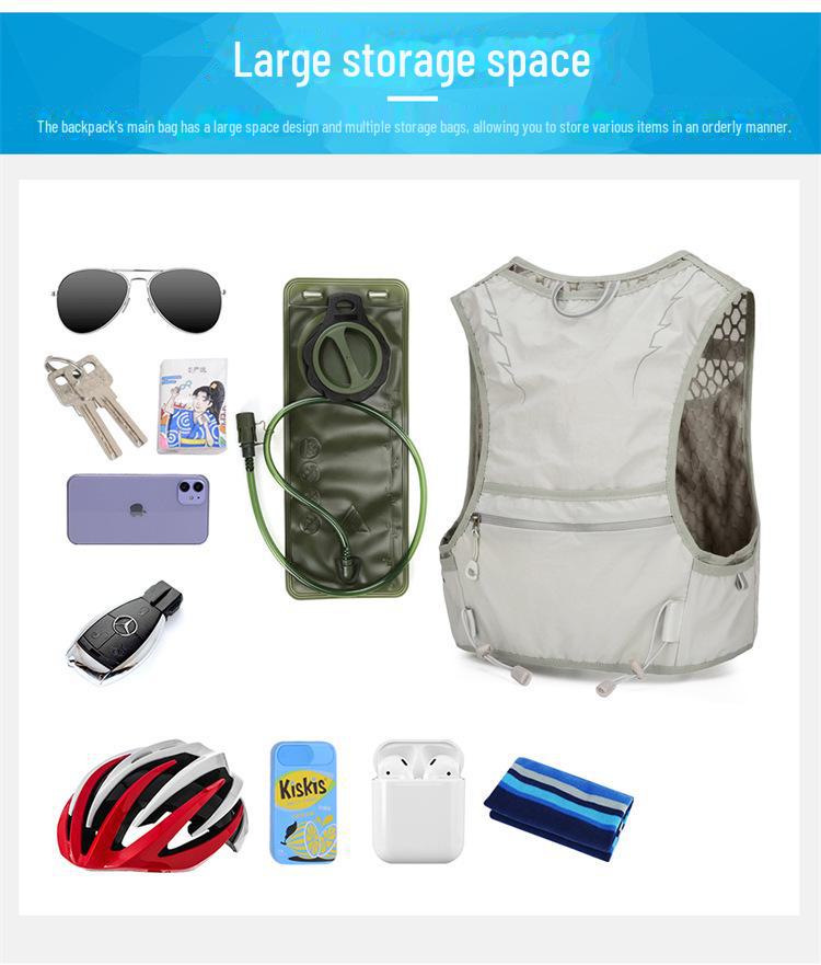 Легкий уличный велосипедный жилет-сумка унисекс – дышащий, контрастный цвет, многофункциональный рюкзак