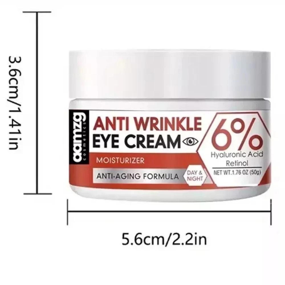 Anti Wrinkle Eye Cream with Retinol & 6% Hyaluronic Acid – Anti-Aging Eye Care for Dark Circles, Fine Lines & Puffiness, Day & Night 50 g