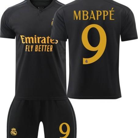 Второй гостевой костюм Реал Мадрид Черный Винисиус Куртуа Беллингем Футбольный костюм