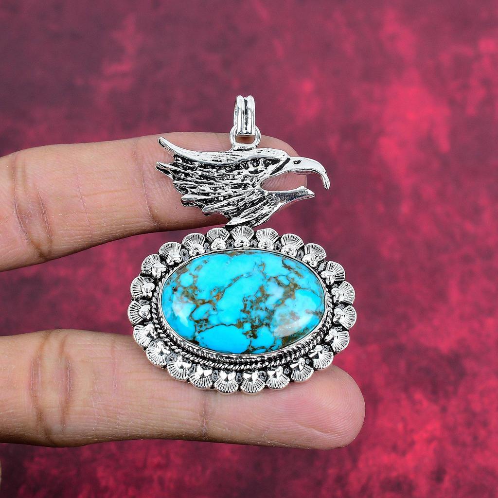 Тибетский бирюзовый драгоценный камень ручной работы из чистой медной проволоки, ювелирный кулон на День памяти