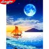 Diy Diamond Painting 5D Sailboat Full Round Embroidery Landscape New Arrival