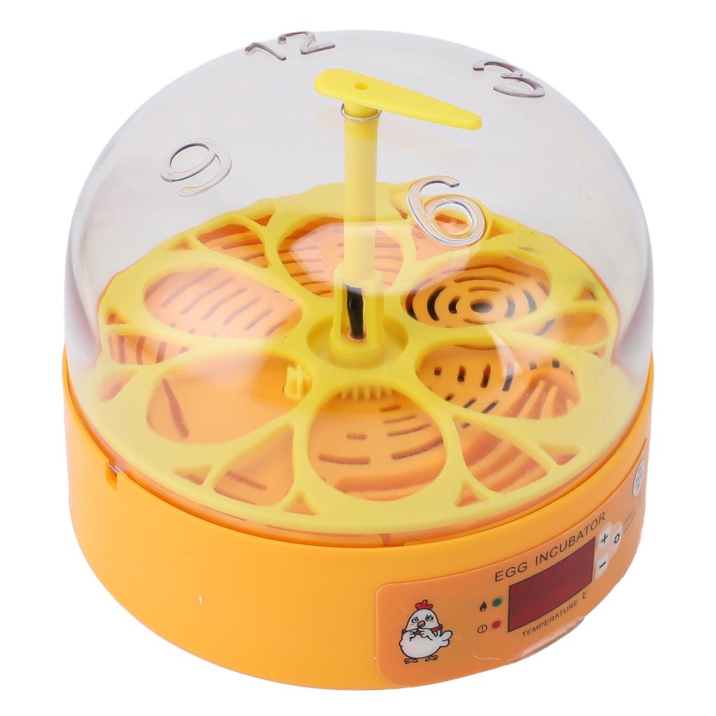 6 Egg Smart Chicken Incubators Automatic Temperature Control Small Display Hatcher Machine for