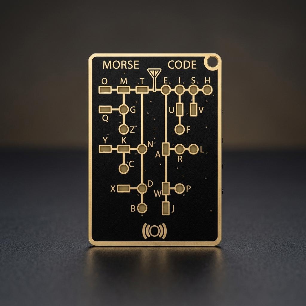 Morse Code Decoder Card Durable Portable Design for Outdoor Emergency Communication