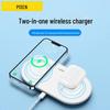 PISEN 15 Вт Магнитное беспроводное зарядное устройство 2-в-1 для Apple AirPods