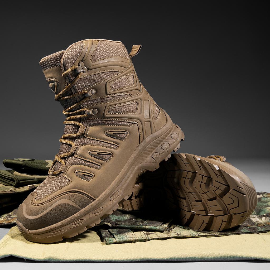 TUINANLE Мужская защитная обувь, рабочие армейские ботинки, дышащая нескользящая походная обувь для скалолазания в пустыне для мужчин