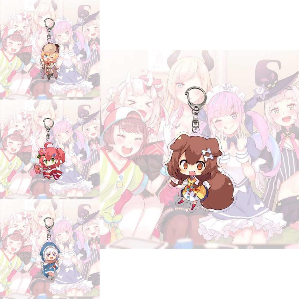Потрясающий брелок Hololive Vtuber с Гавром Гурой, Мори Каллиопой, Фубуки и Суисей для поклонников аниме