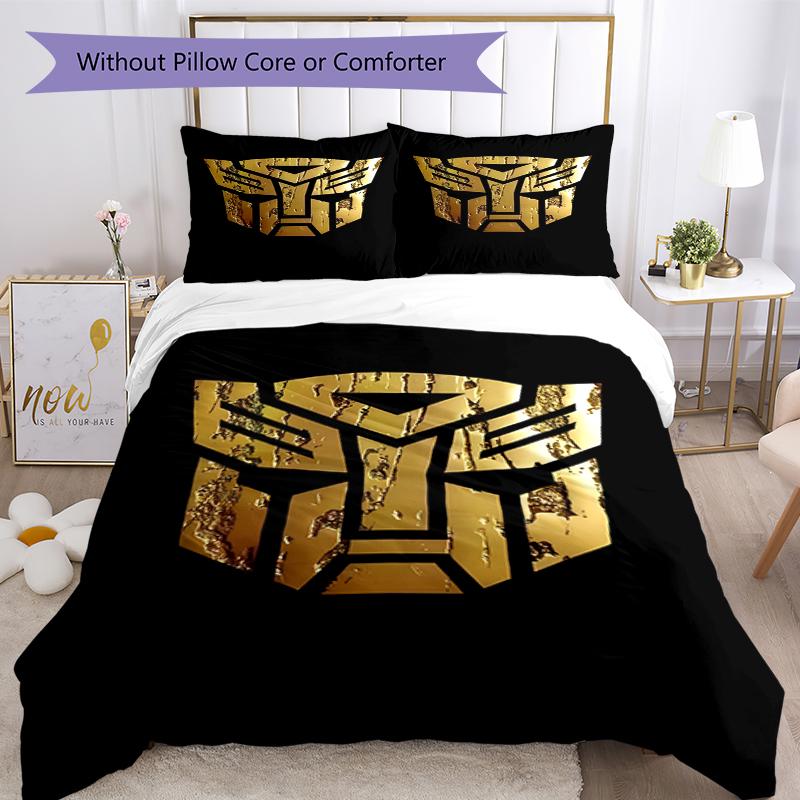 3pcs Transformers Bedding Set Duvet Cover Closure Includes 1 Duvet Cover & 2 Pillowcases, Soft and Comfortable for All Seasons.