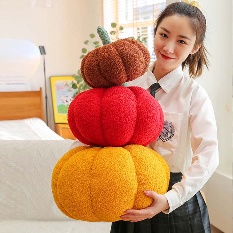 Мягкая плюшевая подушка в виде тыквы на Хэллоуин, креативная подушка для дивана, украшения для дома, подарок на Рождество и День благодарения, украшения для спальни, куклы, успокаивающая подушка
