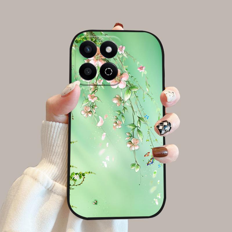 Мультяшный чехол-книжка для Honor 200 Smart Case X7c 4G Силиконовый мягкий ТПУ чехол для телефона для Honor Play 60 Plus 5G Защитный чехол Funda Cases