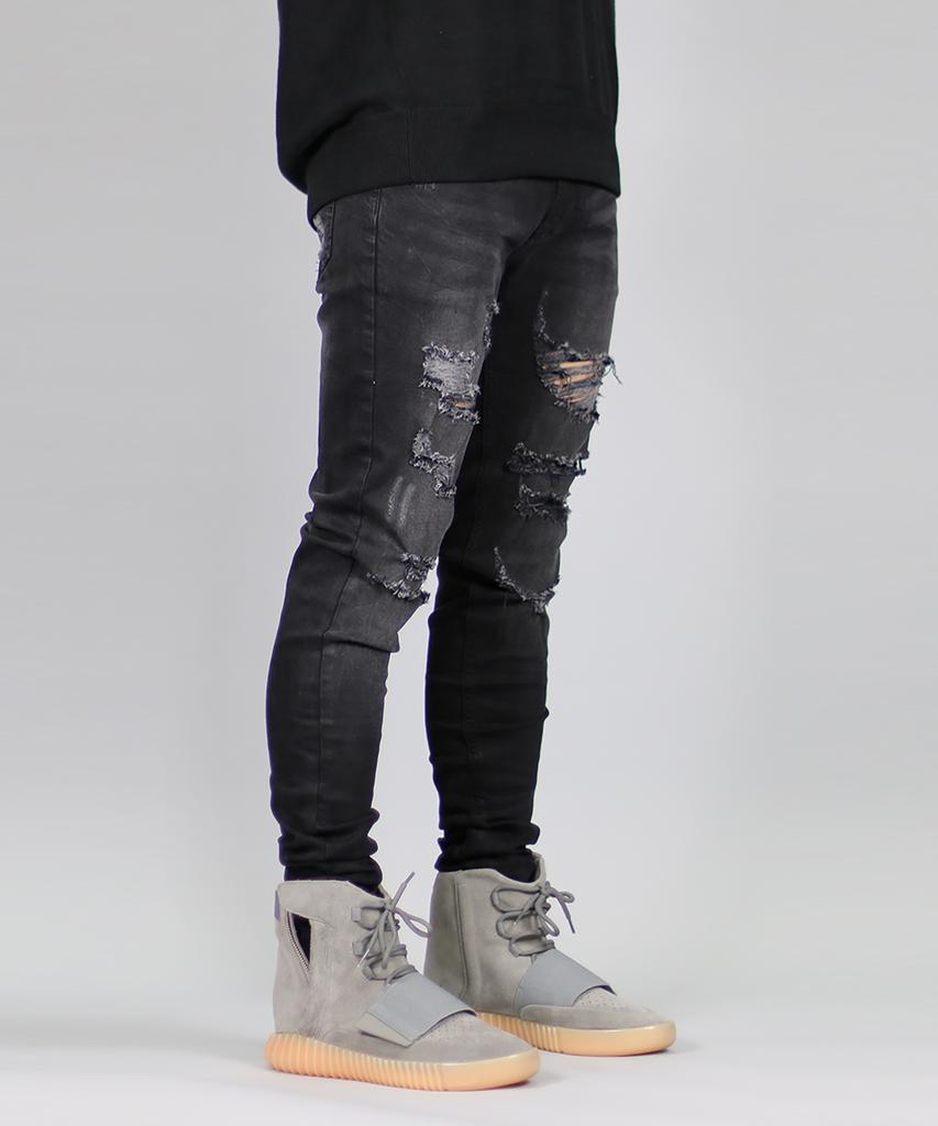 Джинсы Haipeodenim Black Gao с молнией