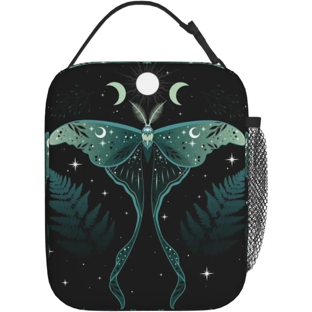 Черная Моль Луна Изолированная Сумка Для Обеда Многоразовый Высококачественный Ланч-бокс Для Работы Школы Офиса Дорожная Сумка-тоут для Женщин и Мужчин