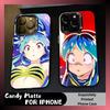 LUM Классическое аниме U-Urusei Y-Yatsura Чехол для телефона для iPhone 16 17 15 14 12 13 Pro Max Черный Конфетный Матовый Ударопрочный Чехол