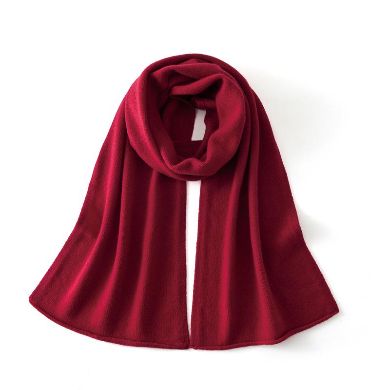 11-Color Pure Cashmere Unisex Knit Scarf: Warm, Thick, Fashionable Neck Gaiter