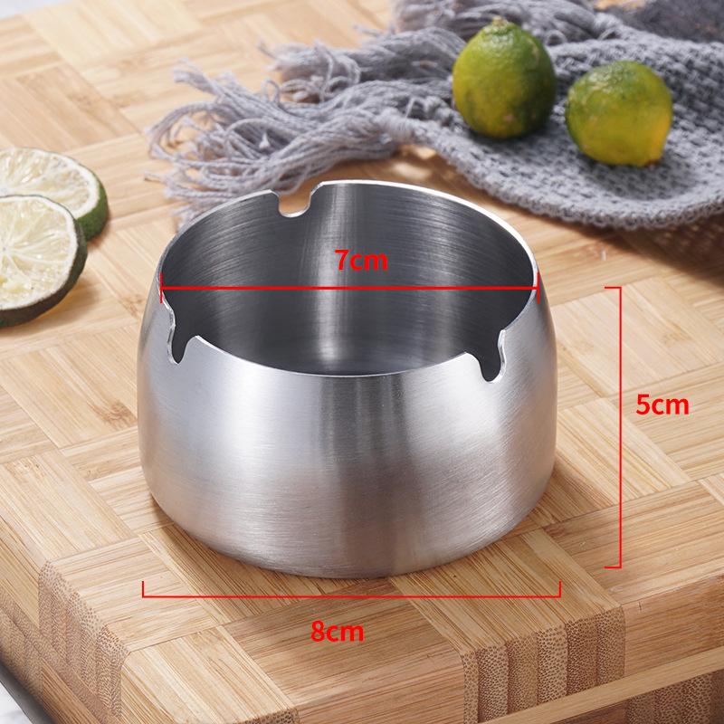 Stainless Steel Windproof Ashtray: Large, Creative Design for Home, Restaurant, and Cafe