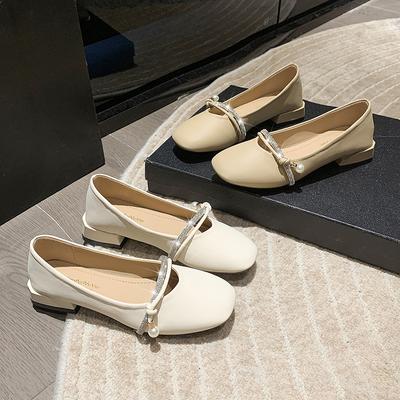 Туфли Мэри Джейн для женщин Туфли на низком каблуке Туфли Мэри Джейн на массивном каблуке с ремешком на щиколотке Женские повседневные балетки с квадратным закрытым носком
