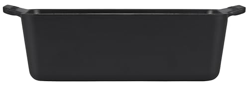 Le Creuset 23cm Matte Black Loaf Pan, Cake Pan, Bread, Terrine Pan, Cast Iron, Enamel, Gas, Induction, and Oven Safe [Official Japanese Product]