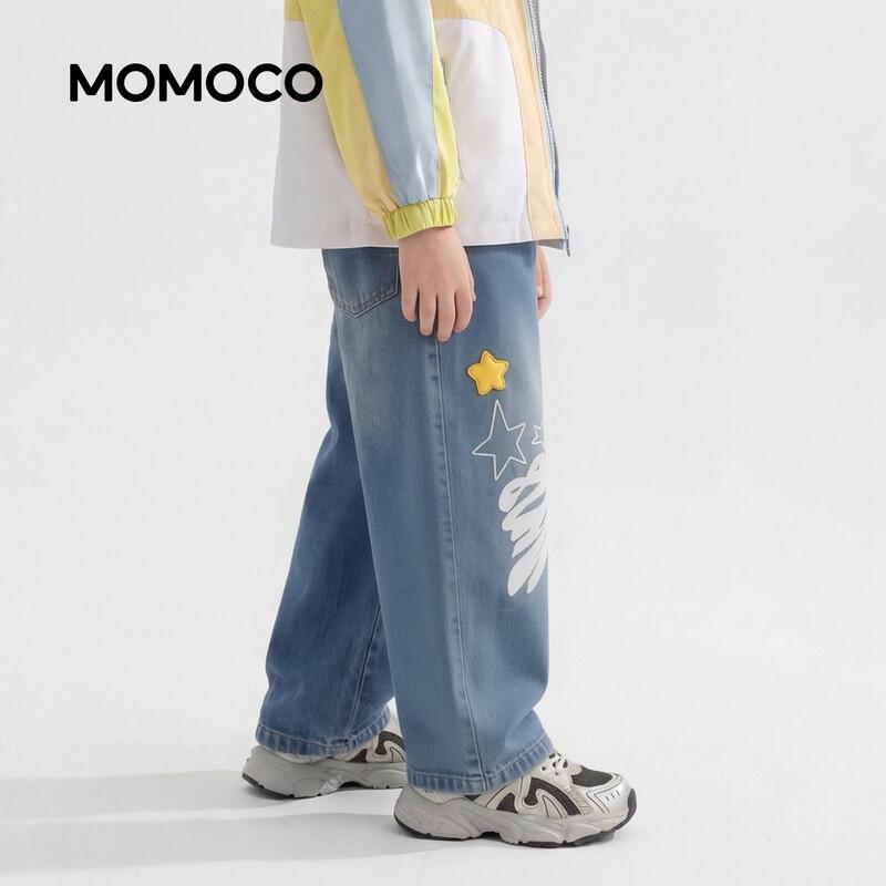 Осенние повседневные джинсы для мальчиков MOMOCO