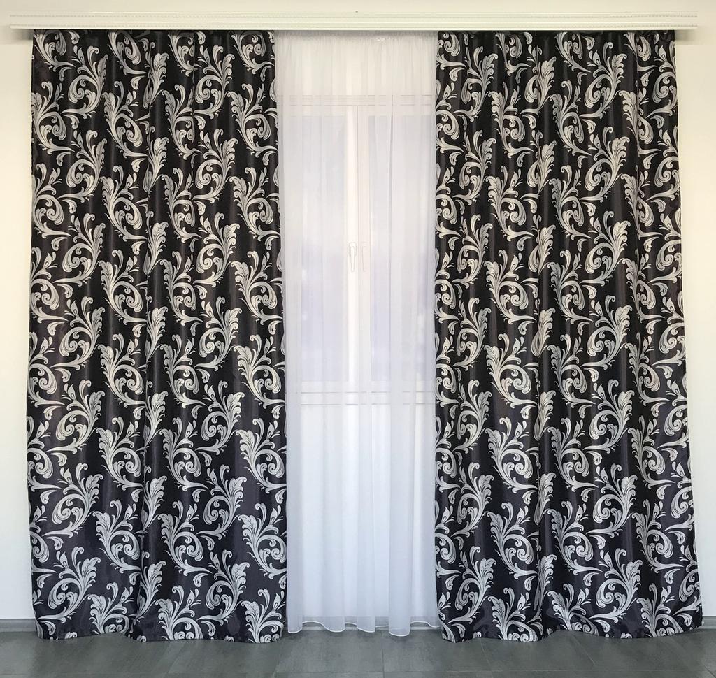 Роскошные плотные шторы для гостиной, спальни, Модные шторы Blackout в гостиную, спальню,светонепроницаемые 150x270 cm (2 шт) ALBO