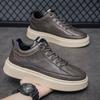 Осенние мужские спортивные туфли на толстой подошве, низкие, слипоны для увеличения роста и нескользящие повседневные туфли