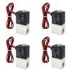 VOFUN-4X DC12V Электромагнитный клапан 1/4 дюйма 2-ходовой Нормально закрытый Прямого действия Пневматические клапаны Для воды Воздуха Газа