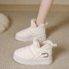 Женские зимние ботинки, зимние теплые плюшевые ботинки, непромокаемые тапочки, повседневная обувь на плоской подошве, зимние модные стильные ботильоны