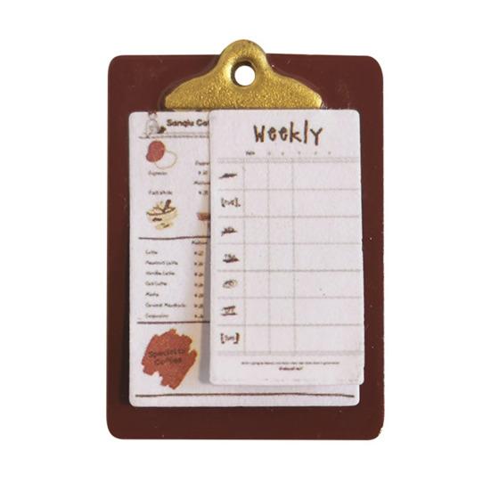 Миниатюрная доска меню Мини-планшет с карточкой меню Аксессуар для куклы для кукольного особняка 1/6 1/12 Сцена кафе-ресторана