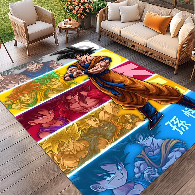 DRAGON BALL Print Rug, Washable Floor Carpet, For Entryway Dorm Laundry Room Office Study, Home Decor Birthday Christmas Gift