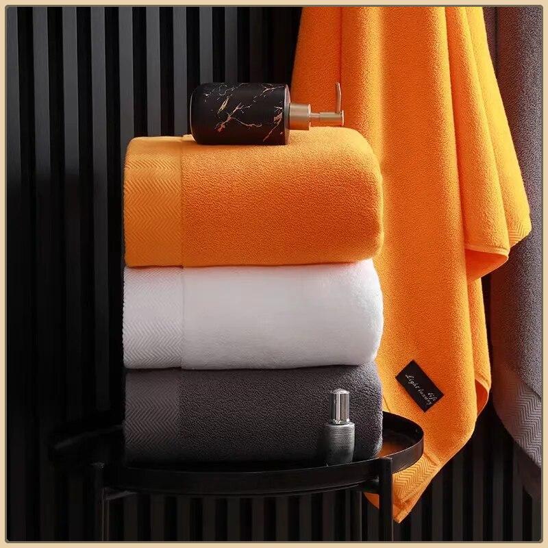 100% Pure Cotton Bath Towel, Adult Bath Towel, High Water Absorption, Home Thickened Bath Towel
