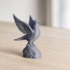 Художественная фигурка птицы, голубь на скале, 3D-печать, со стабильным основанием, фигурка в подвижной позе, орнамент, фигурка в стиле скандинавского минимализма, для