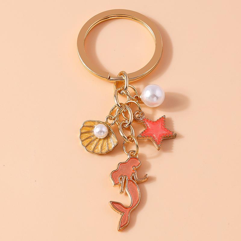Cute Enamel Whale Keychain Marine Life Key Ring Pendant for Women Girl Handbag Decor DIY Handmade Jewelry Gift