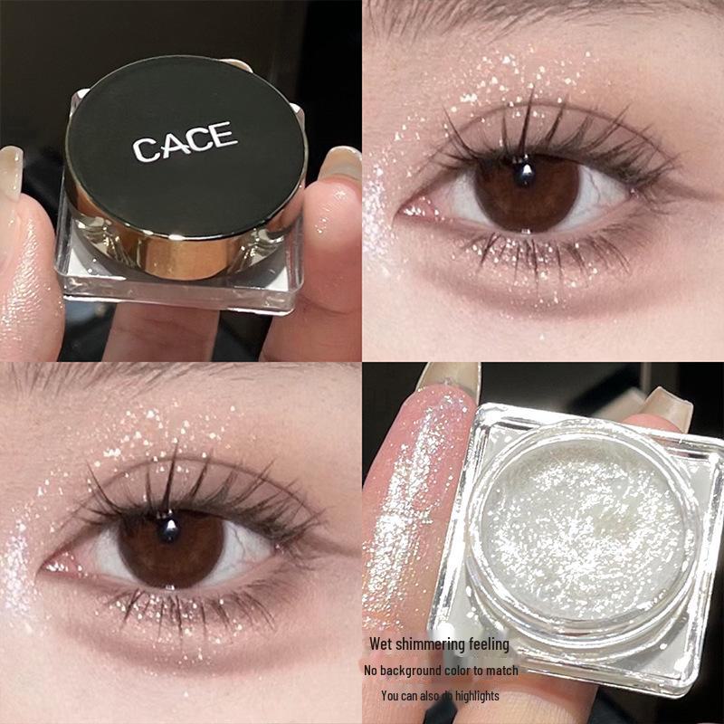CACE Glitter Ice Diamond Eyeshadow — высокоглянцевый, перламутровый макияж