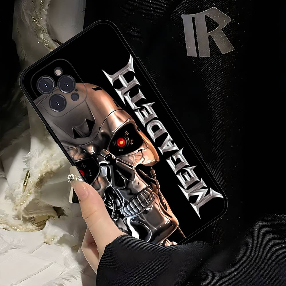 Музыкальная группа M-Megadeth Черный Мягкий Чехол Для Телефона Для IPhone 16 15 14 13 11 12 17 Pro Max Mini Plus