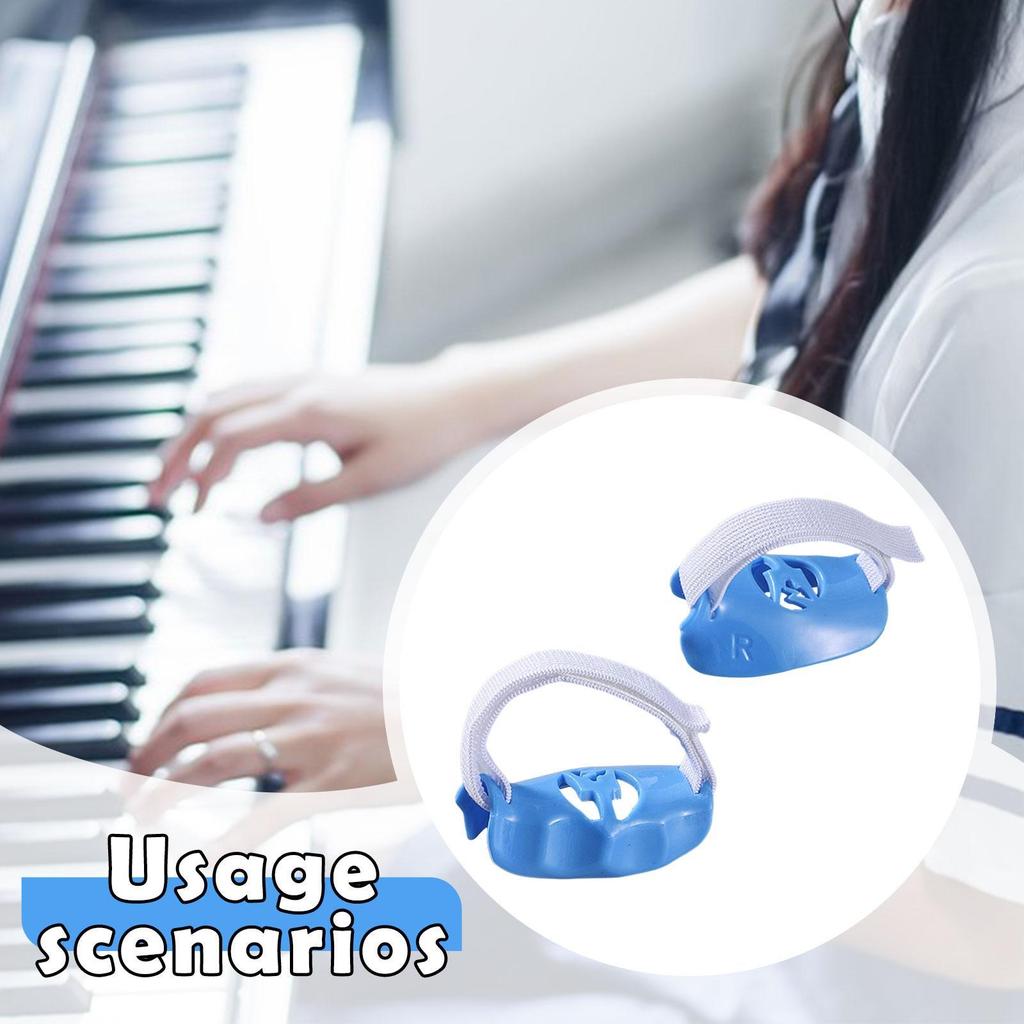 2x Тренажер для пальцев пианиста Тренировочное устройство для тренировки пальцев Удобный захват Корректор руки для взрослых Любителей Пианистов