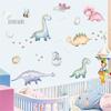Цветные наклейки с динозаврами из ПВХ, детская комната, наклейки на стену с динозаврами мечты