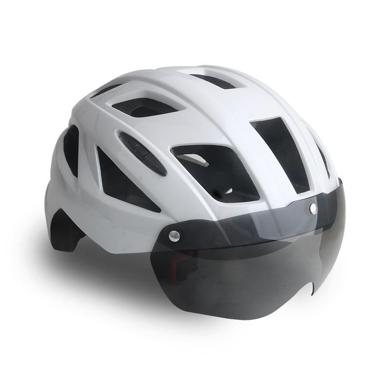 Road Bicycle Helmet Magnetic Goggles Cycling Helmet Bicycle Helmet Men and Women Road Bicycle Mountain Bike Helmet