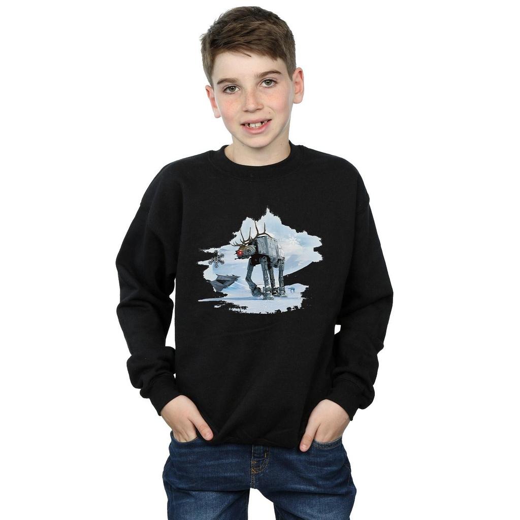 STAR WARS Boys Christmas AT-AT Reindeer Sweatshirt