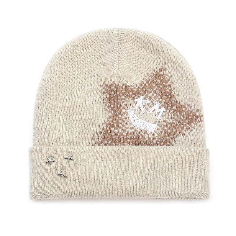 KENMO Autumn/Winter New Street Personalized Smiling Star Knitted Hat
