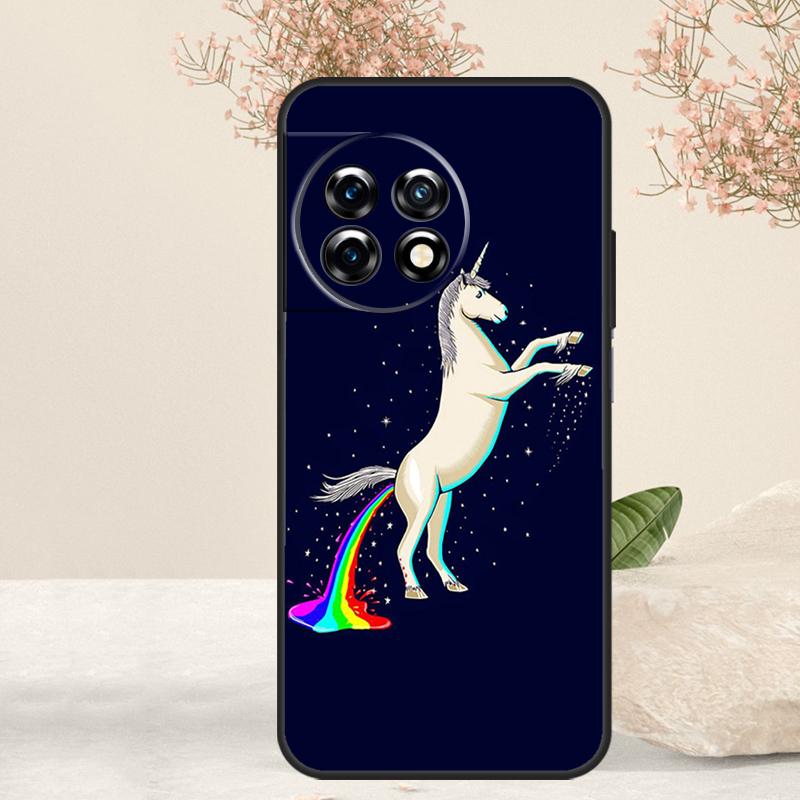 Cute Rainbow Unicorn Case For OnePlus 12R 10T 8T 9R 10R OnePlus 12 11 9 10 Pro Nord CE 2 3 Lite N10 N20 N30 Cover