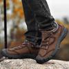 Новая мужская обувь. Весенне-осенняя походная обувь. Спортивная повседневная обувь из натуральной кожи. Водонепроницаемые, нескользящие, износостойкие походные ботинки.