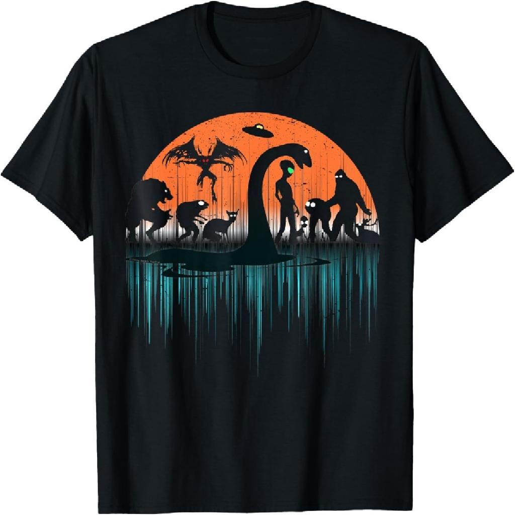 Mythical Loch Ness Bigfoot Mothman Aliens Funny Cryptid T-Shirt