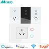 Melery Tuya WiFi Austrial Wall Socket Vertical Horizon Touch Light Switch AU Plug Outlet Remote by Alexa Google Home Smart Life