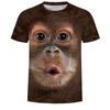 Monkey Gorilla Men's T-shirt 3D Digital Printed Short Sleeve Top Summer Tees Shirts Mens