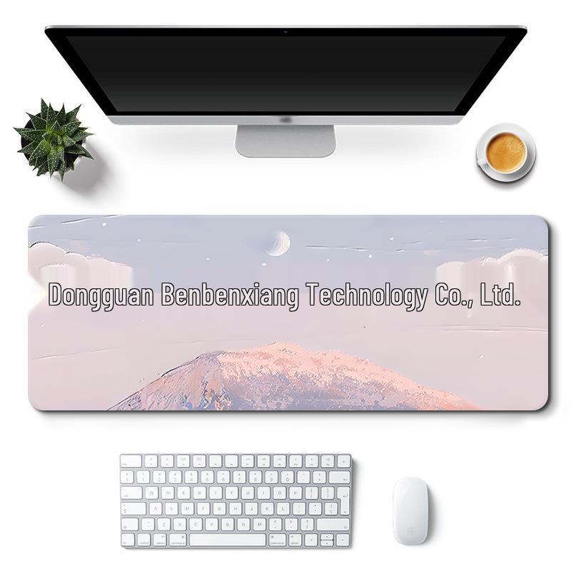 Очень большой коврик для стола с милым дизайном для девочки - Нескользящий коврик для мыши в стиле пейзажа