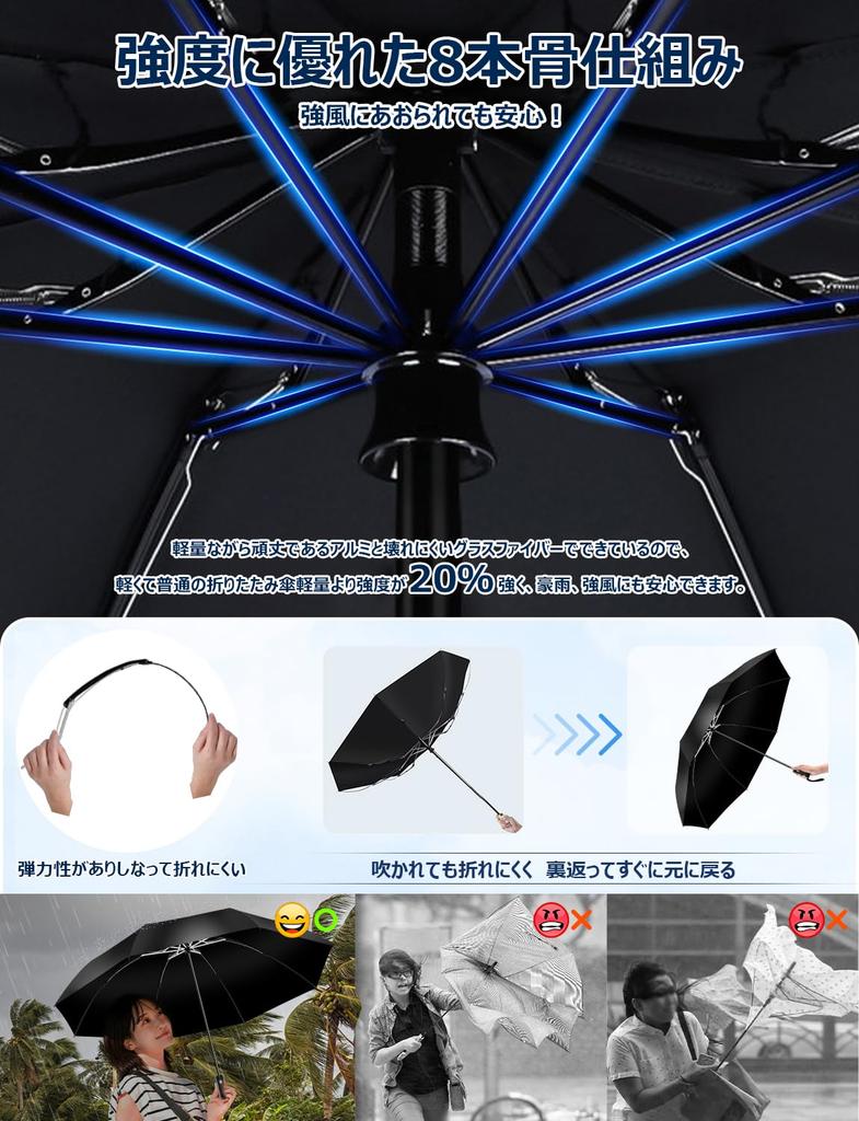 Folding Umbrella Design To Prevent Reverse Folding Folding Automatic Opening and Prevents Popping Reverse Folding Teflon Windproof and Water Folding